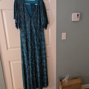 Black Milk Witcher burned velvet maxi split dress